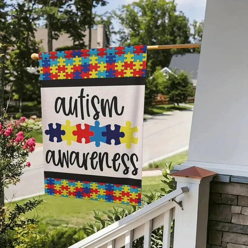 Autism Awareness Inspirational Support Garden Flag Double Sided 12.5" x 18" NEW! Home & Garden:Yard, Garden & Outdoor Living:Décor:Flags Cozy Home Treasures